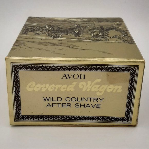 Vintage Avon Covered Wagon Wild Country After Shave Full 6oz With Box NOS - Picture 6 of 7